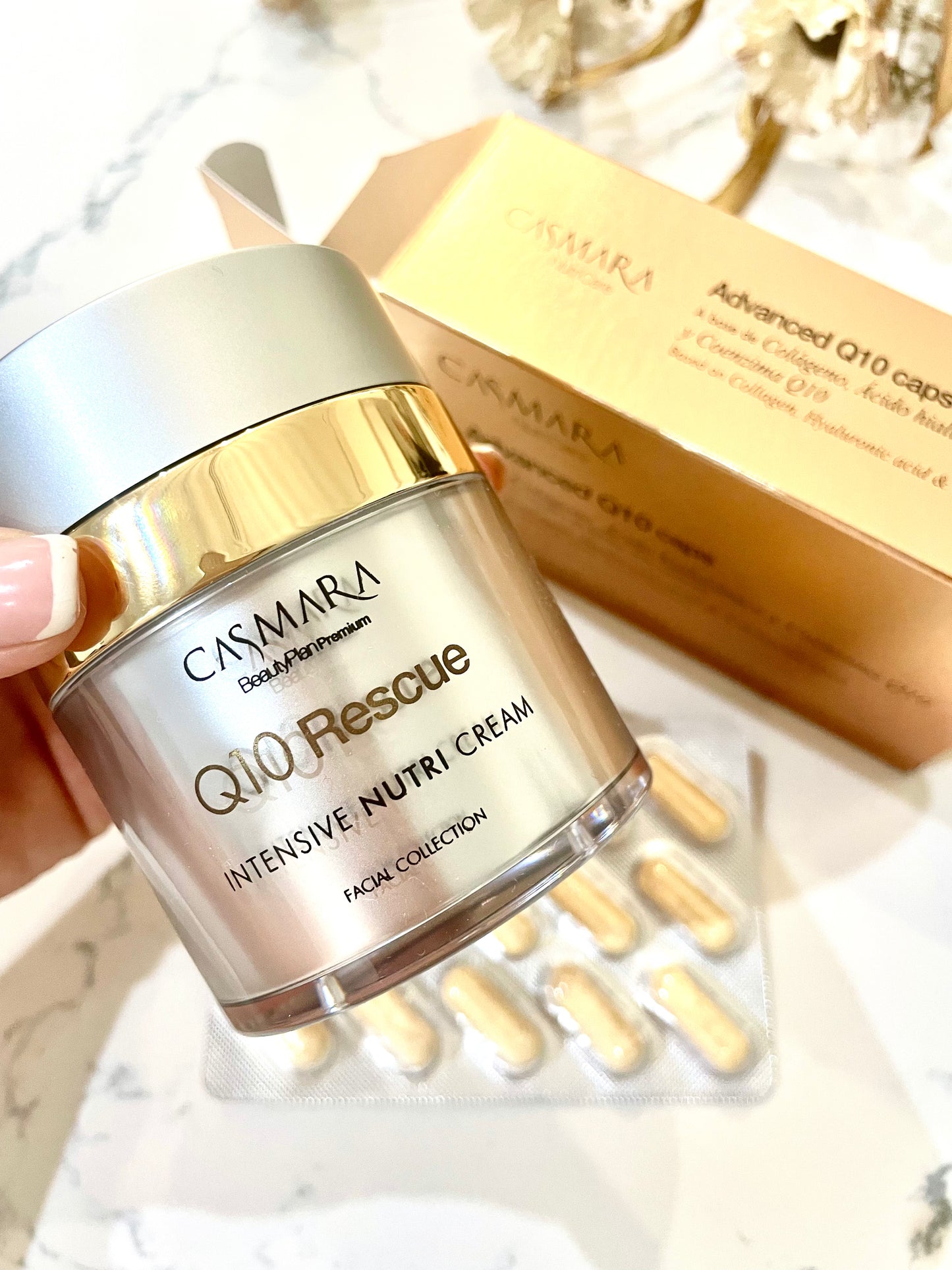 Pack Crema Recuperadora Antiedad Q10 y nutricosmético Q10 - Casmara